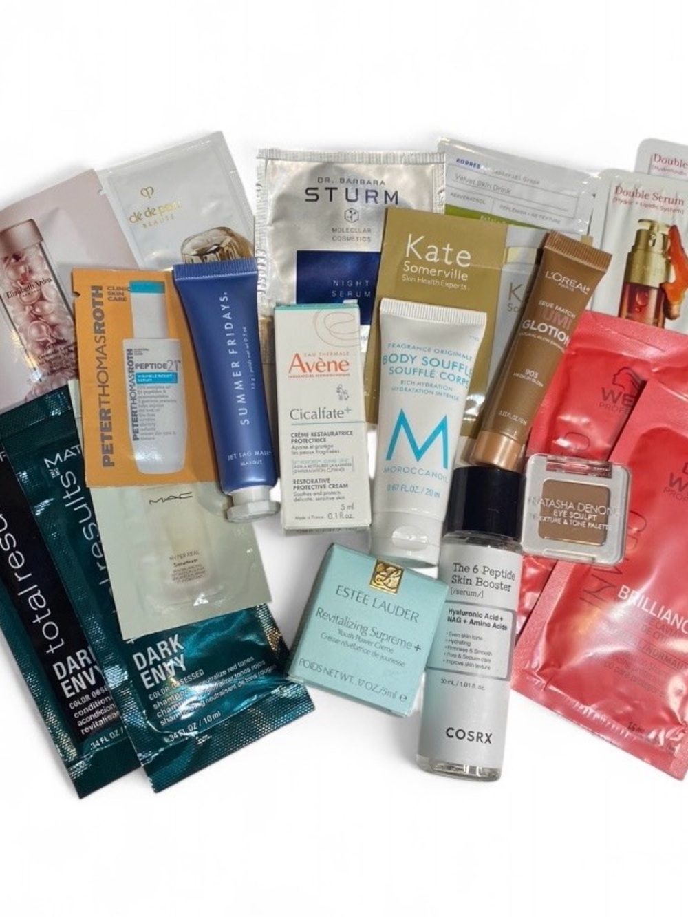 Bundle of Travel Size & Samples of Beauty Products, Brand New: Skin Hair Makeup